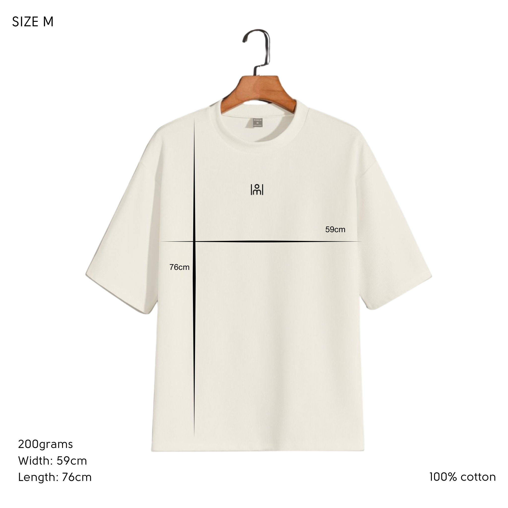 Oversize classic logo T-shirt - Optic White