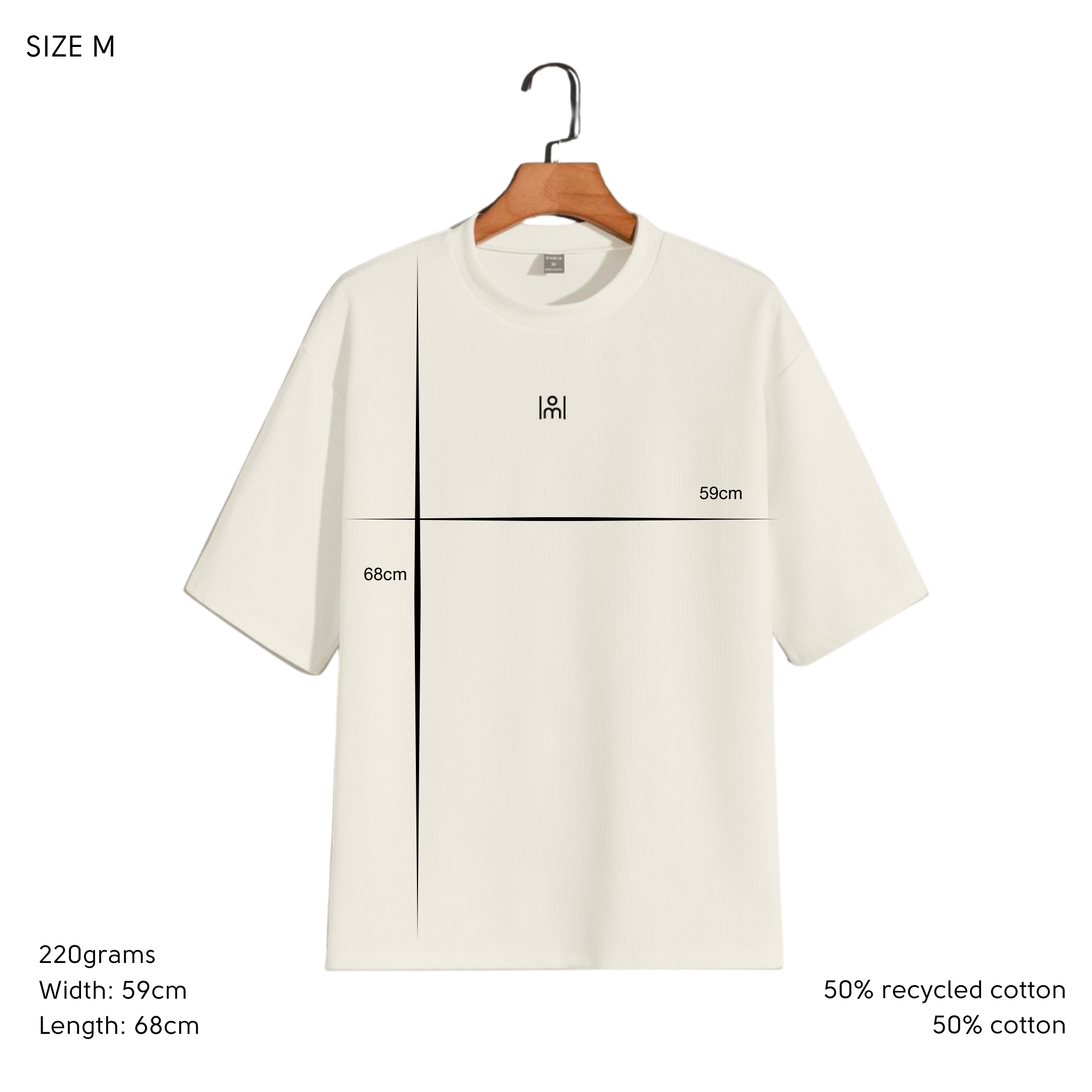 Oversize classic logo T-shirt - Optic White