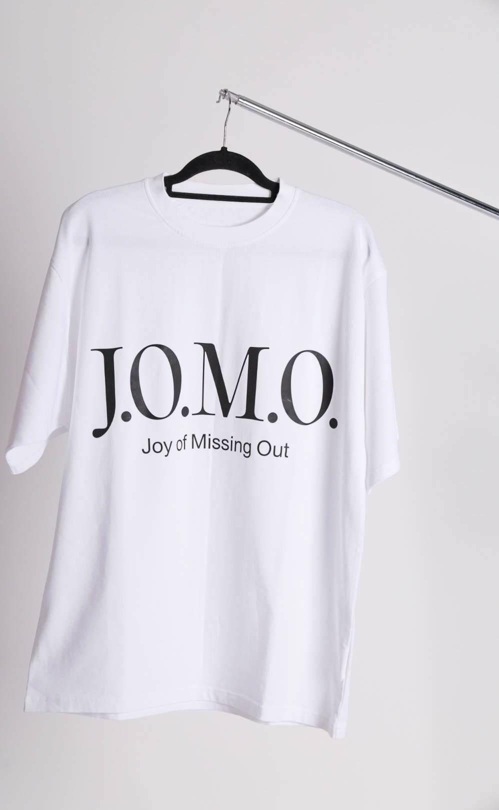 Oversize "JOMO" logo T-shirt - optic white