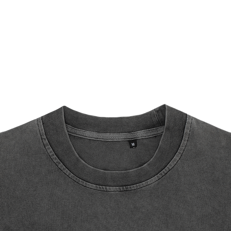 Oversize mini embroidered logo T-shirt - washed gray