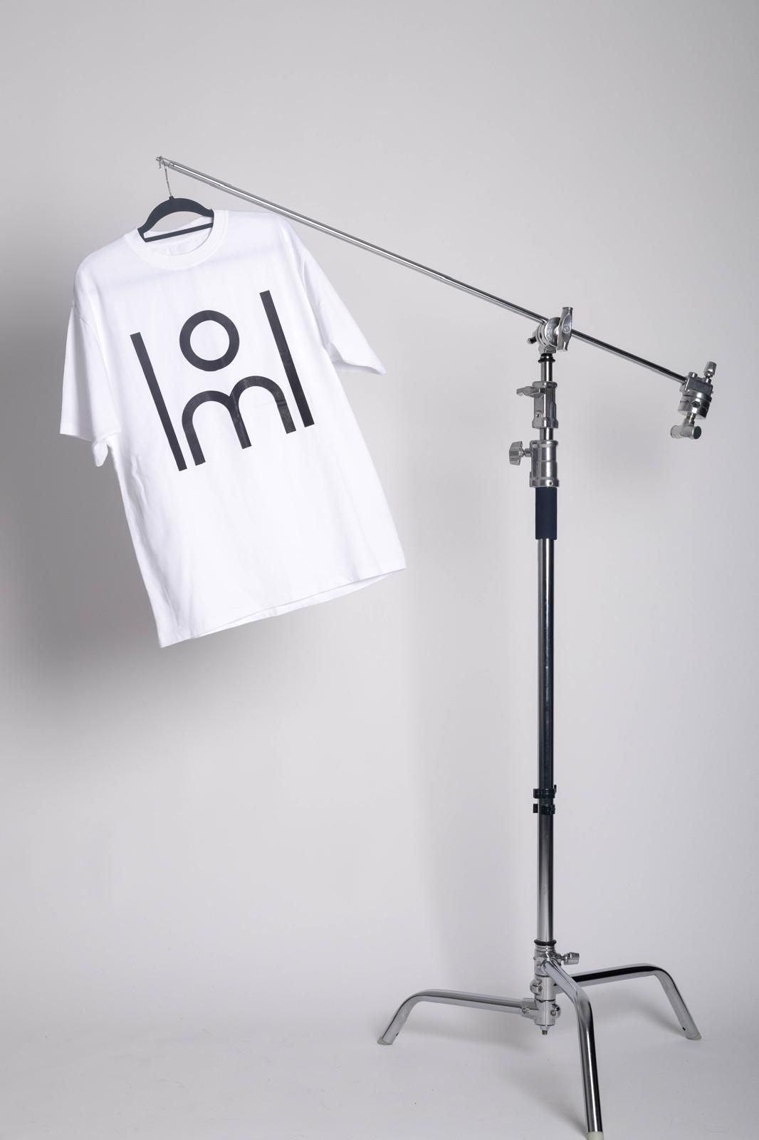 Oversize "HOM" embroidered mini logo T-shirt - optic white