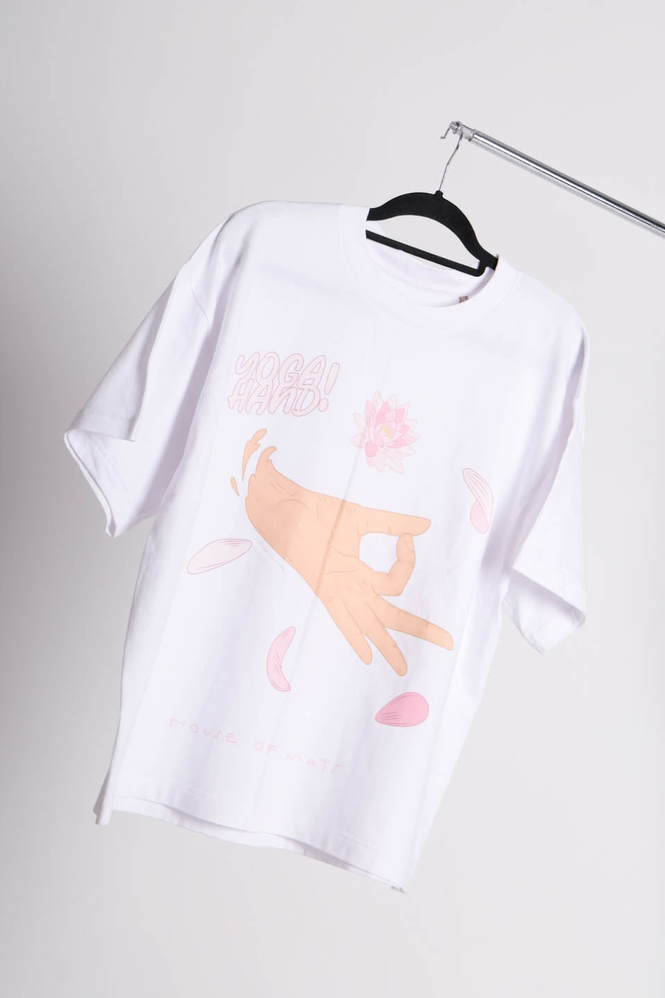 Oversize "Yoga Hand" T-shirt - Optic White